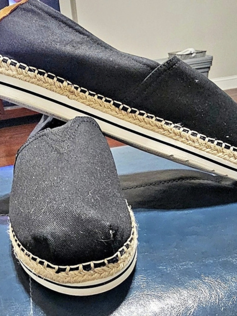 BOBS Black Espadrille Slip-On Shoes